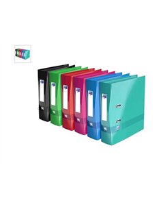 Classeur levier oxford color life a4+ 2 anneaux en d dos 80mm ergonomique coloris pastel assortis lot 10 unites.