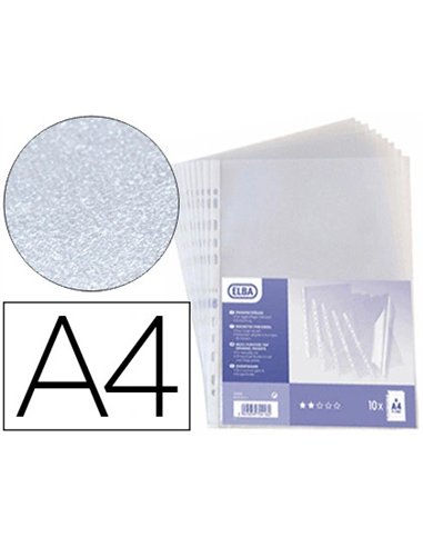 Pochette oxford polypropylène grainé perforée antistatique a4 210x297mm sachet 50 unités.