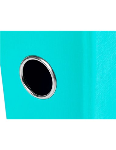 Classeur levier liderpapel documenta a4+ carton remborde dos 75mm rado metallique coloris vert clair.