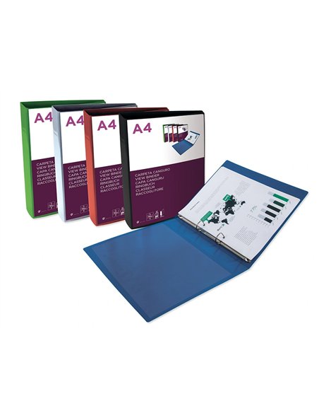 Classeur kangourou liderpapel 2 anneaux en d 25mm polypropylene 283x320mm document a4 coloris vert.