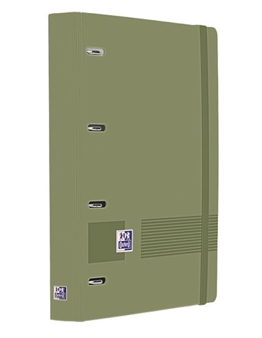 Chemise Oxford Europeanbinder Live & Go A4+ avec 100 feuilles de recharge, quadrillage 5 x 5 mm, couverture en polymousse, ferme