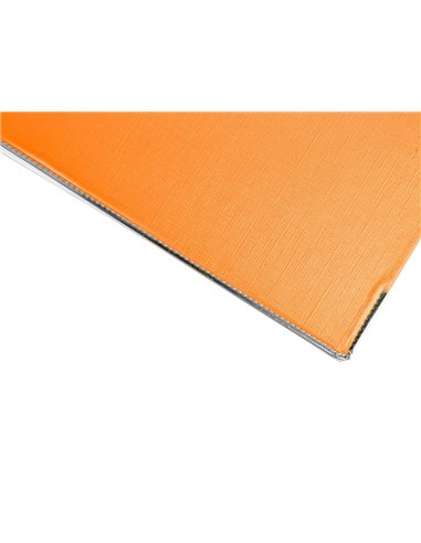 Classeur levier liderpapel a4 documenta carton rembordé 1,9mm dos 75mm rado métallique coloris orange.