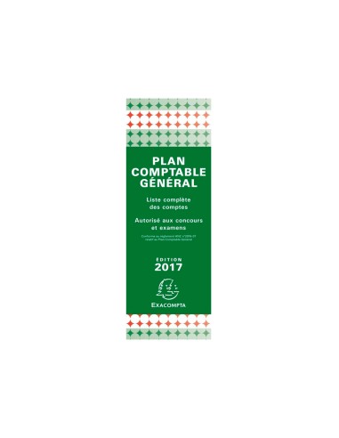 Plan comptable exacompta modèle accordéon 185x85mm