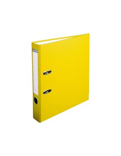 Classeur levier exacompta a4 polypropylène 22/10e dos 80mm coloris jaune. 2