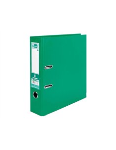 Classeur levier liderpapel a4 documenta carton rembordé 1,9mm dos 75mm rado métallique coloris vert. 2