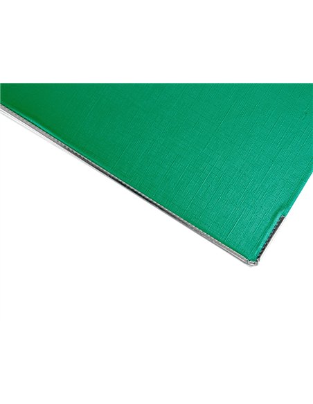 Classeur levier liderpapel a4 documenta carton rembordé 1,9mm dos 75mm rado métallique coloris vert.