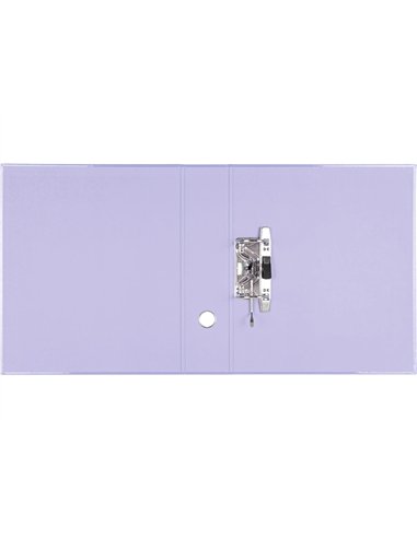 Classeur a levier liderpapel a4 color system dos de 80 mm coloris lavande.
