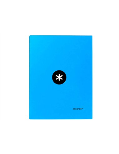 Classeur antartik 4 anneaux ronds 25mm a4 carton remborde coloris bleu.