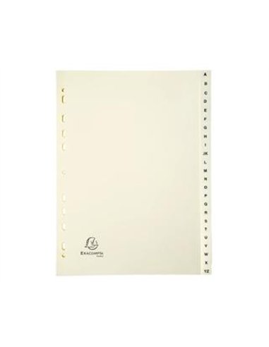 Intercalaire exacompta a4 alphabethique a-z carte peau 24 positions.