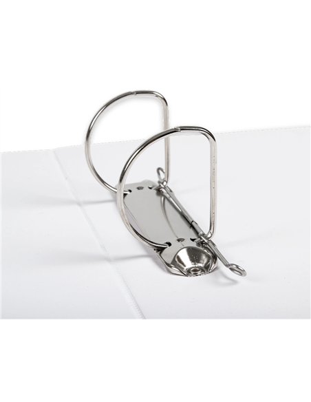 Classeur kangourou liderpapel 2 anneaux 55mm 283x320mm document a4 plastique dos 78mm coloris blanc.