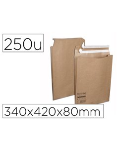 Pochette aller retour taille m auto-adh sive 340x420x80 mm boite de 250 unites.