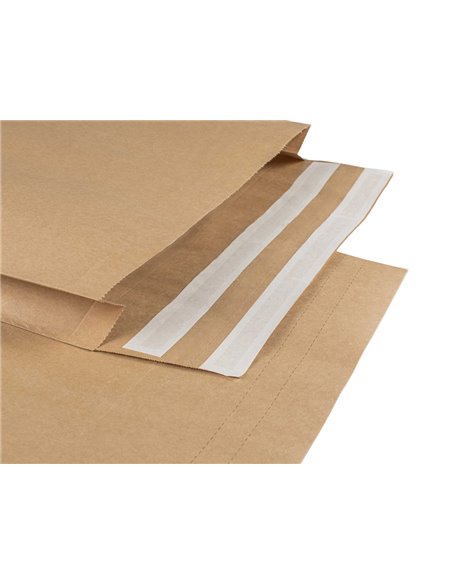 Pochette aller retour taille m auto-adh sive 340x420x80 mm boite de 250 unites.