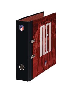 Classeur à levier Dohe Atletico de Madrid Atleti - Couverture cartonnée lignée - Format A4 - Œillet sur le dos