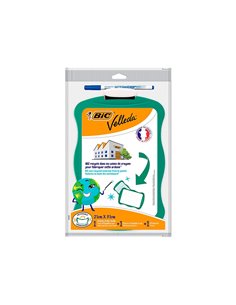 Ardoise bic velleda double face 21x31 1 feutre fin1721 bleu 1 effacette.