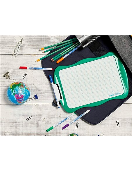 Ardoise bic velleda double face 21x31 1 feutre fin1721 bleu 1 effacette.
