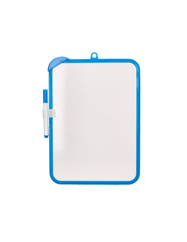 Ardoise scolaire liderpapel 18x26cm double face unie et quadrillee avec feutre et effacette magnetique coloris.