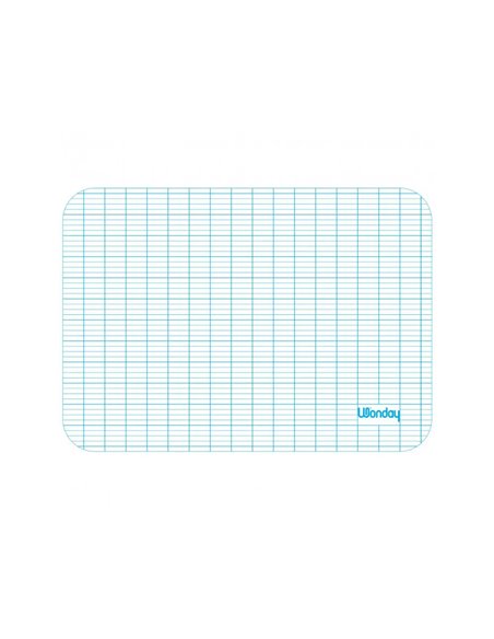 Ardoise wonday carton effaçable 17,6x25cm face seyes + unie coloris blanc.