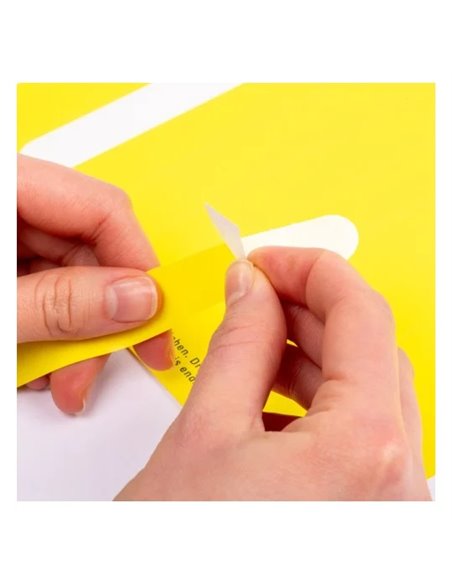 BRACELET IDENTIFICATION AVERY IMPRIMABLE LASER POLYETHYLENE 120 MICRONS 160GR 265X18MM COLORIS JAUNE FLUORESCENT 50 UNI