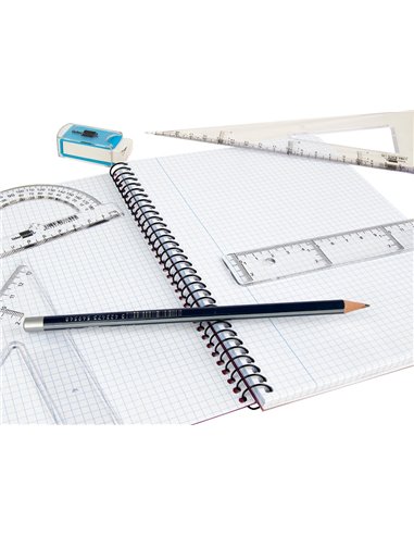 Équerre liderpapel 60 degrés 25cm biseautée graduée échelle millimètres transparente économique.