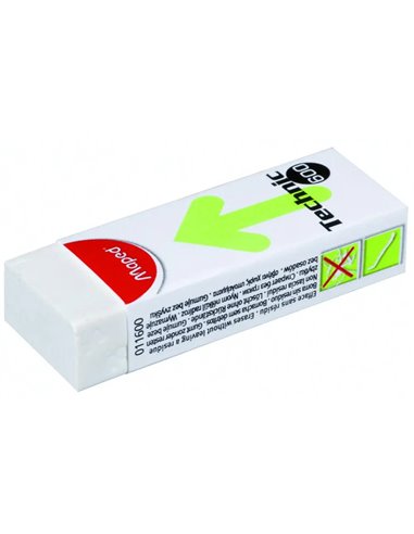 Gomme maped technic 600 61x22x12mm plastique crayons mines calque papier.