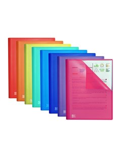 Chemise Oxford Urban A4 60 pochettes - Couverture plastique translucide - Couleurs assorties