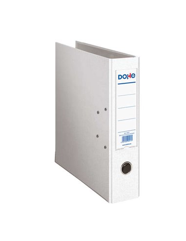 Classeur à levier Dohe format A4 - Dos 70 mm - Œillet, anneau et porte-cartes sur le dos - Carton doublé polypropylène - Coins m