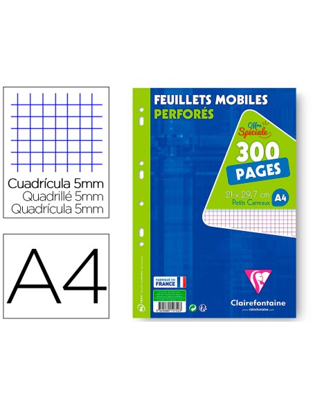 Feuillet mobile clairefontaine a4 21x29