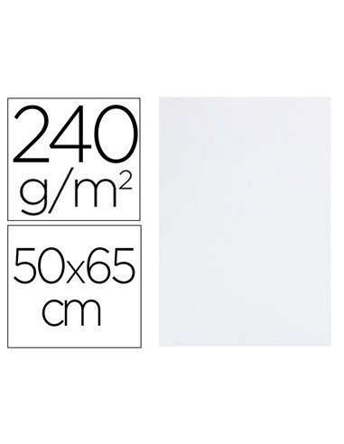 Papier cartonné liderpapel dessin travaux manuels 240g/m2 50x65cm unicolore blanc.