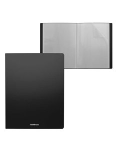 Chemise classique Erichkrause Matt à 10 pochettes - Format A4 - Noir