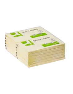 Bloc-notes q-connect quick notes 76x127mm 1 bloc 100f repositionnables coloris jaune. 2