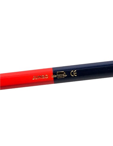 Crayon graphite liderpapel bicolore bleu/rouge mine large ultra-résistante bois grande qualité.