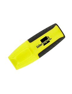 Surligneur liderpapel fluorescent mini tracé 1/4mm pointe biseautée grip caoutchouc coloris jaune. 2