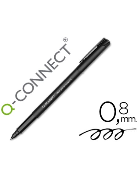 Stylo-feutre q-connect ohp pen permanent pointe moyenne multi-supports cd/dvd plastique coloris noir.