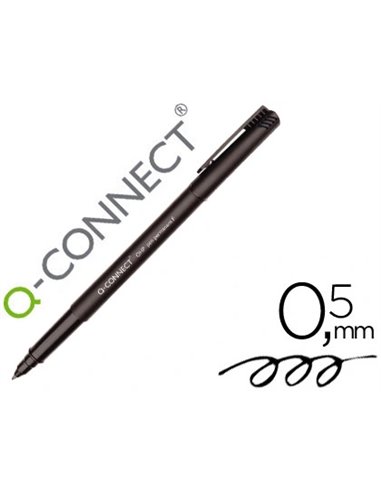 Stylo-feutre q-connect ohp pen permanent pointe fine multi-supports cd/dvd plastique coloris noir.
