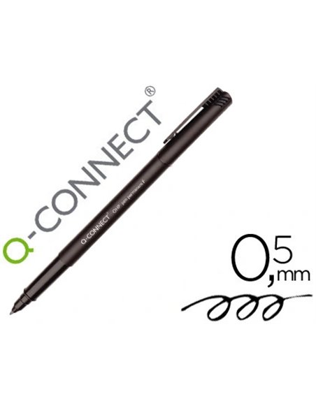 Stylo-feutre q-connect ohp pen permanent pointe fine multi-supports cd/dvd plastique coloris noir.