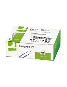 Trombone q-connect nickele n 1 bout pointu 20mm boite 100 unites. 2