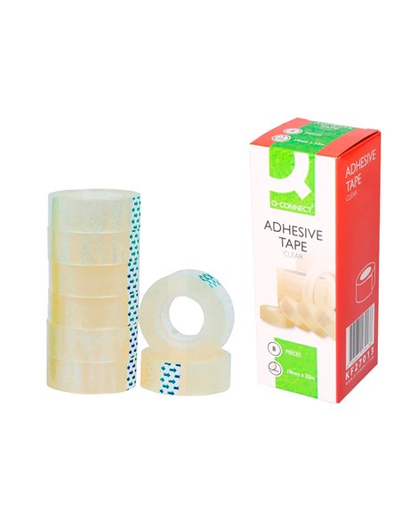 Ruban adhésif q-connect économique résistant transparent 19mmx33m.