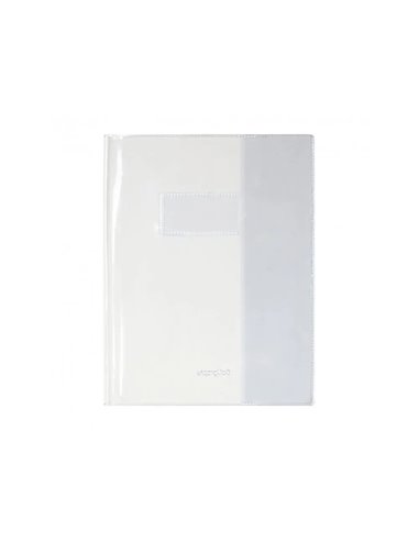 Protege-cahier clairefontaine 17x22cm plastique 22/100e cristal incolore.