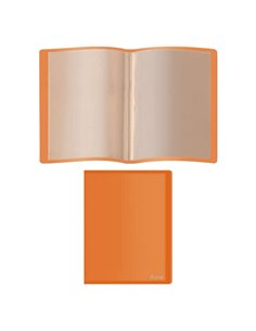 Chemise Dohe 10 pochettes A4 - Couverture souple en polypropylène - Pochettes transparentes soudées - Orange