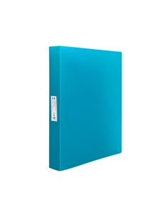 Classeur liderpapel 4 anneaux 25mm a4 260x315mm polypropylene dos 40mm porte-cartes visite coloris bleu. 2
