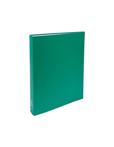Classeur exacompta 4 anneaux 30mm a4 carte rembordée pvc dos 40mm coloris vert foncé.