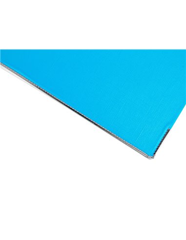 Classeur levier liderpapel a4 documenta carton rembordé 1,9mm dos 75mm rado métallique coloris bleu ciel.