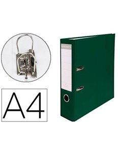 Classeur levier exacompta a4 polypropylène 22/10e dos 80mm coloris vert foncé.