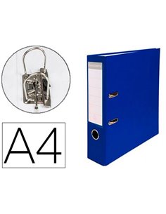 Classeur levier exacompta a4 polypropylène 22/10e dos 80mm coloris bleu foncé.