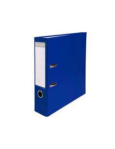 Classeur levier exacompta a4 polypropylène 22/10e dos 80mm coloris bleu foncé. 2
