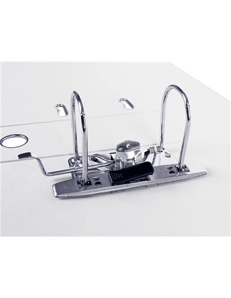 Classeur levier liderpapel documenta a4+ carton remborde dos 75mm rado metallique coloris blanc.