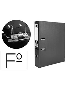 Classeur levier liderpapel documenta a4+ carton remborde dos 75mm rado metallique coloris noir.