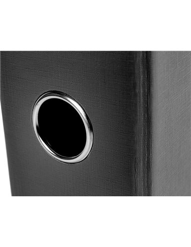 Classeur levier liderpapel documenta a4+ carton remborde dos 75mm rado metallique coloris noir.