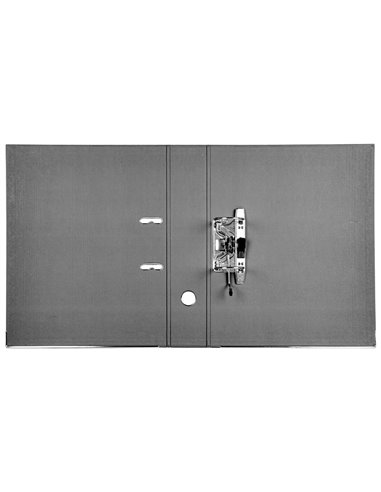 Classeur levier liderpapel documenta a4+ carton remborde dos 75mm rado metallique coloris noir.