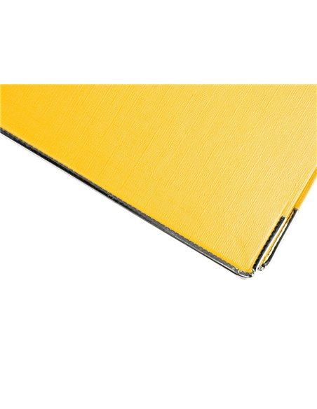 Classeur levier liderpapel documenta a4+ carton remborde dos 75mm rado metallique coloris jaune.